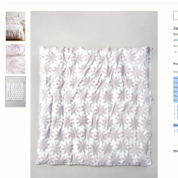 John Robshaw Lahuti Duvet Cover + 1 King sham! - Picture 3 of 9